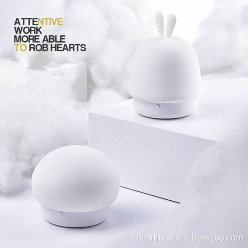 LED Silicone Night Light Power Charging Portable Soft Desk Lamp Eye-care Light For Baby